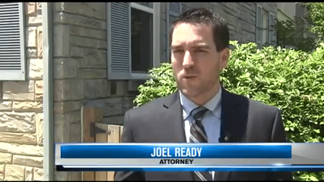 Attorney Joel Ready doing an interview with 69 News
