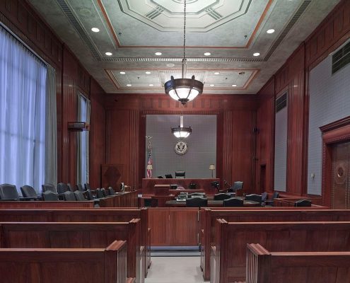 An empty court room