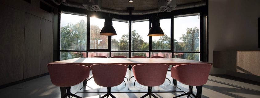 An empty conference room