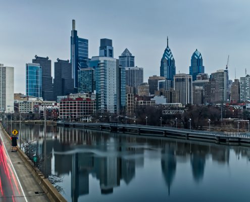the Philadelphia skyline