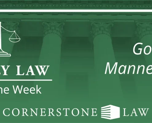 Banner image that says "Family Law Tip of the Week: Good Manners Win"