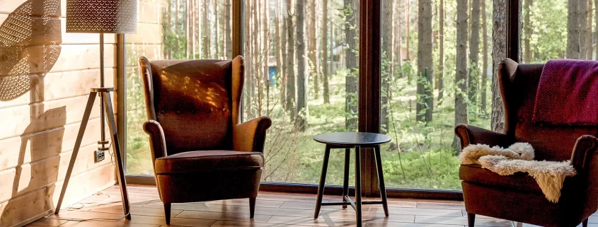 A sitting room in a rental home