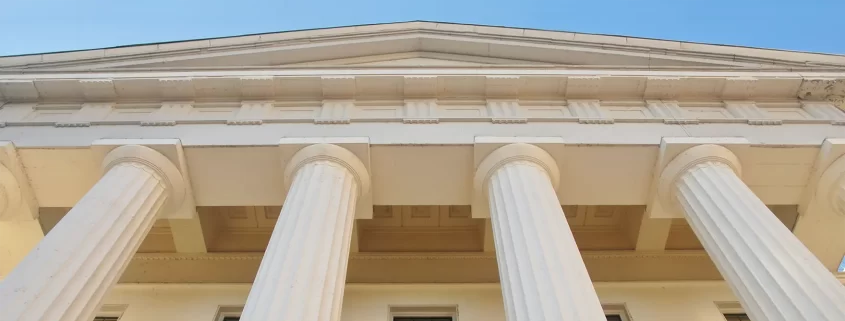 Columns of a courthouse