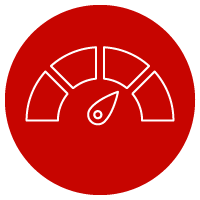 Credit score speedometer icon