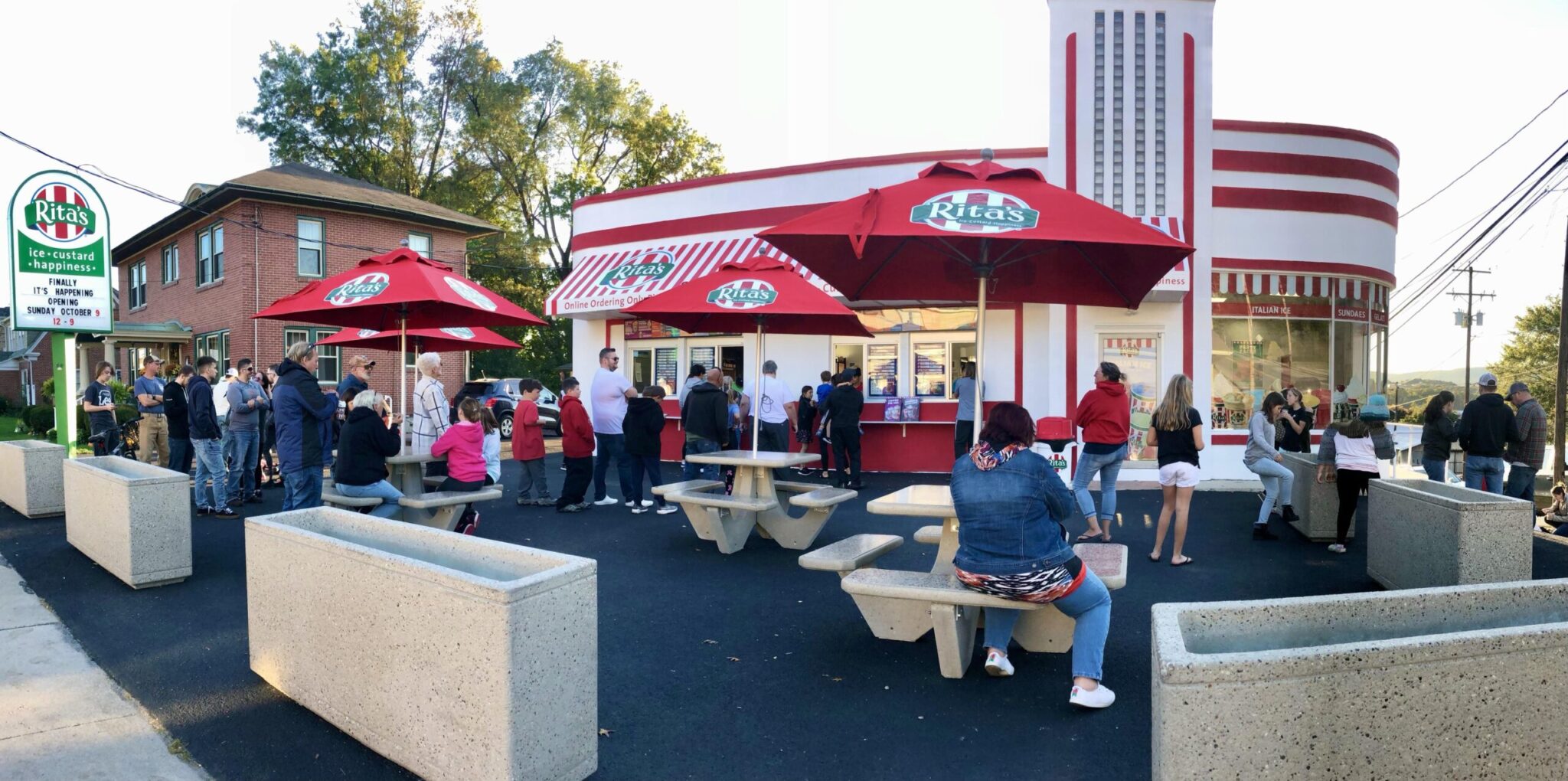 The outside of Rita's in Hamburg, PA