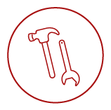 Hammer and screw driver icon