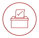 A ballot box icon
