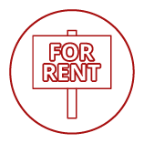 A For Rent sign icon