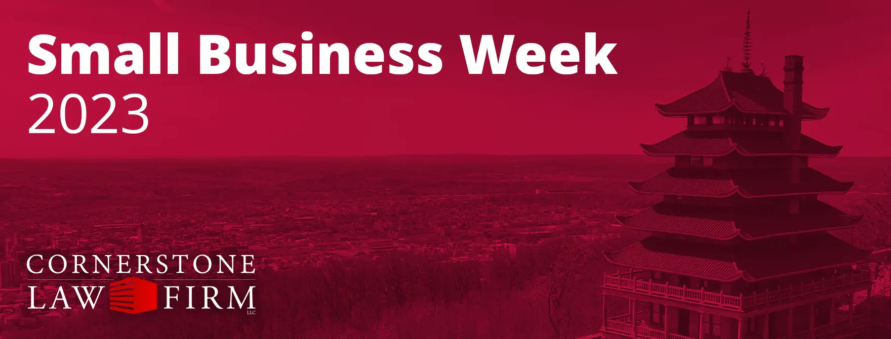Red small business week 2023 header image