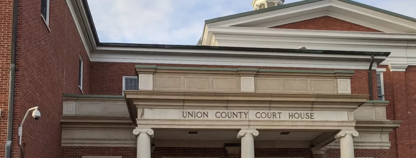 The Union County Courthouse on a sunny day