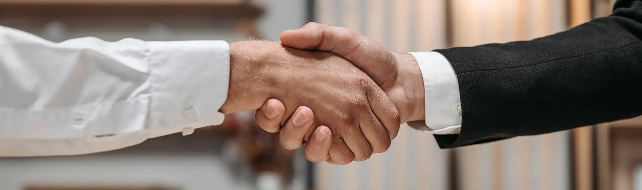 Two men shaking hands