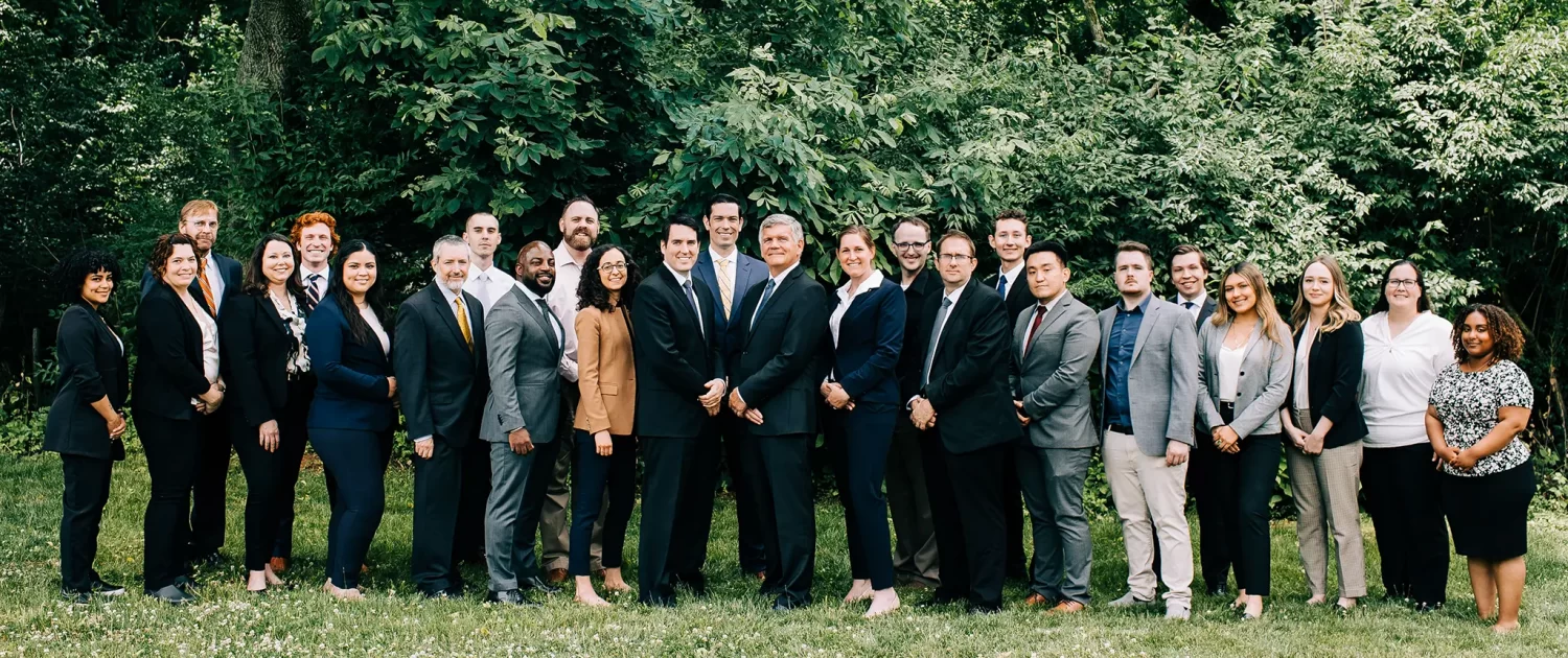 A group photo showing all of the staff at Cornerstone Law Firm.