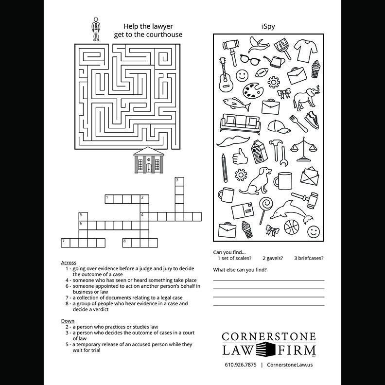 A thumbnail image showing a small preview of the 2022 activity sheet for Cornerstone Law Firm.