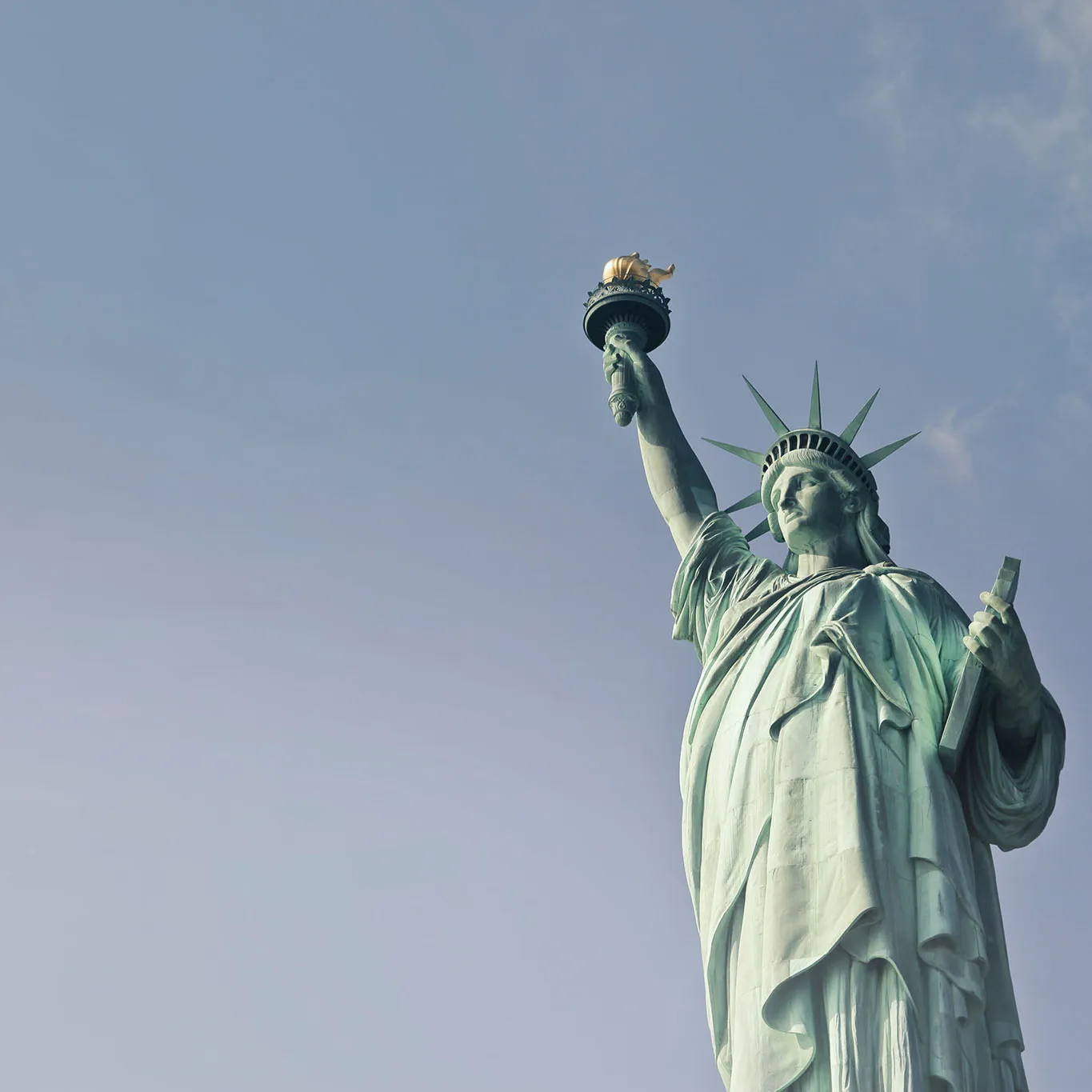 The Statue of Liberty on a sunny day