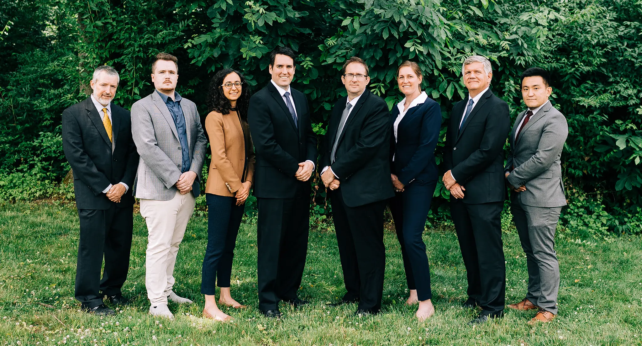 A photo of 8 of the attorneys from Cornerstone Law Firm