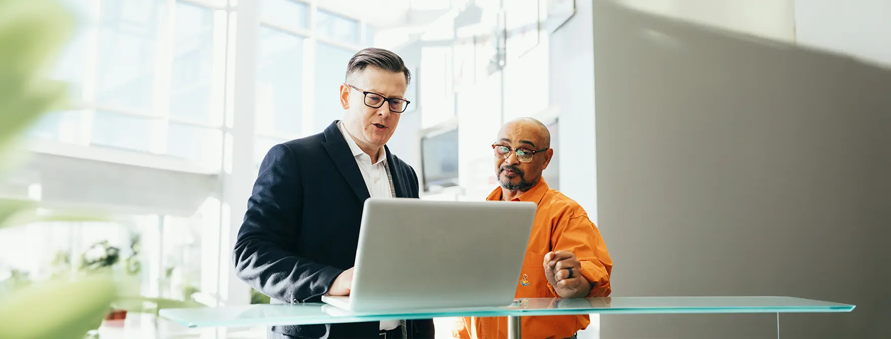 An employment based immigrant speaking with his employer