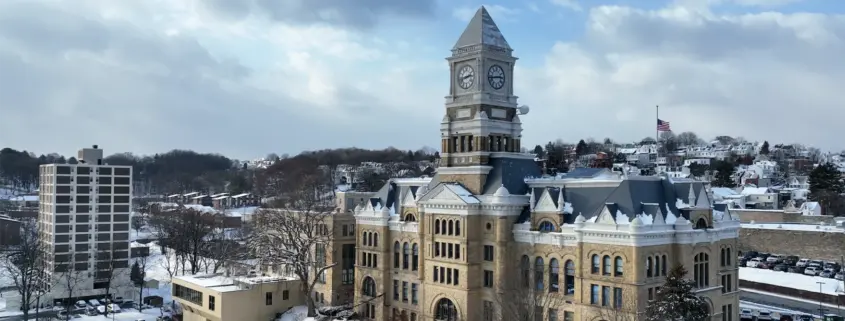 A courthouse in Pottsville, Schuylkill County