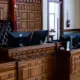 The inside of a courtroom