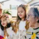 Grandparents with two granddaughters