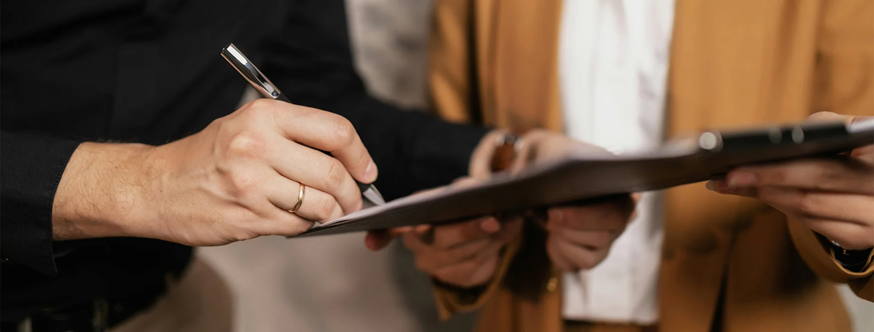 A person signing a lawsuit release