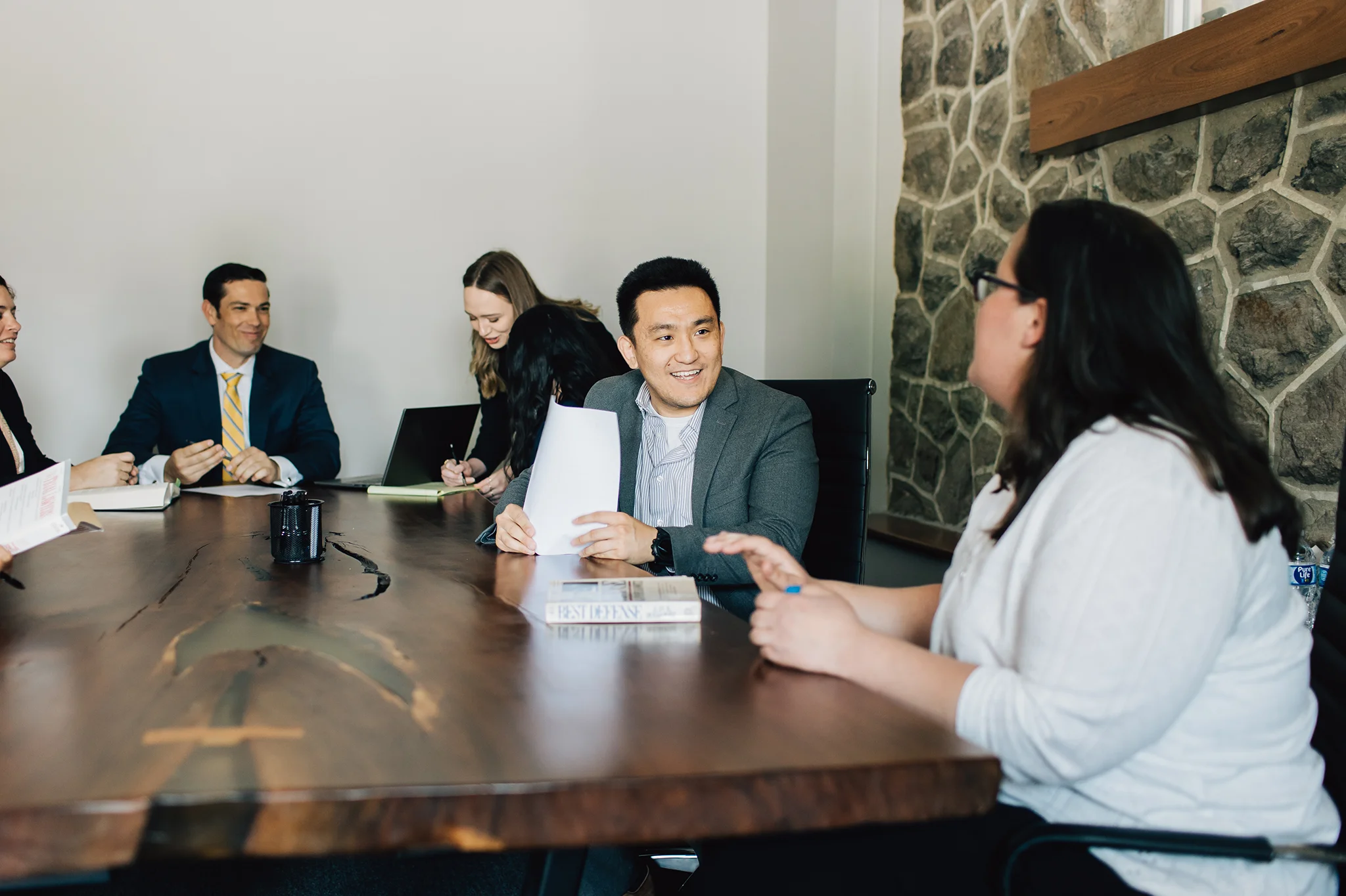 Cornerstone staff in a meeting