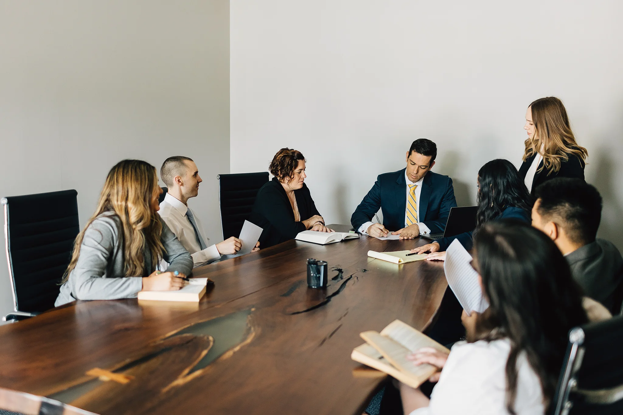 Cornerstone staff in a meeting