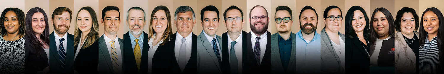 A composite of all the attorneys and staff headshots