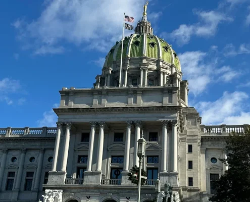 The State Capitol Building in Harrisburg where the Superior Court of Pennsylvania is located