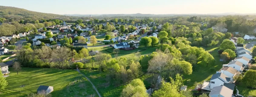 An aerial view of Blandon, Pennsylvania to represent zoning ordinances
