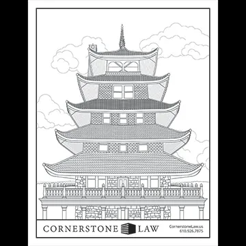 A thumbnail of the 2024 coloring sheet of the Pagoda.